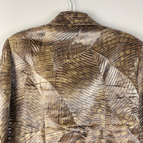 Joseph Ribkoff Metallic Brown Blazer - Picture 8 of 10